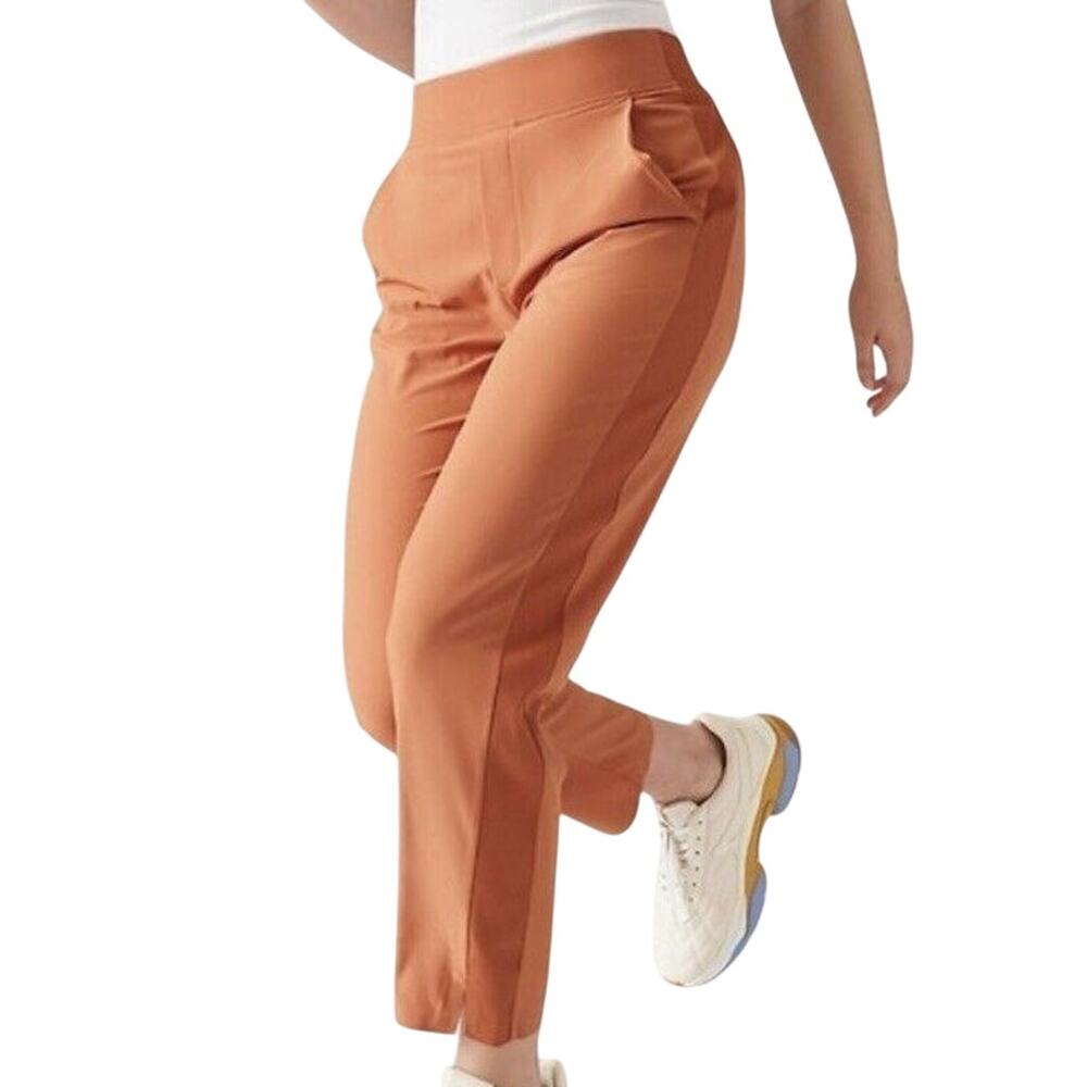 Athleta NWOT Brooklyn Ankle Pant Cactus Orange Plus Size 20 Lightweight Tapered
